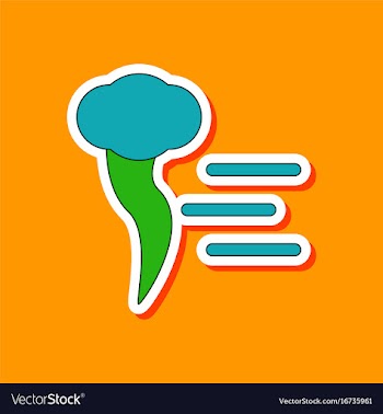 Paper sticker on stylish background tornado car vector image
