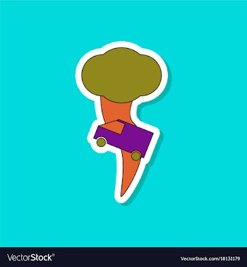 Paper sticker on stylish background tornado car vector image