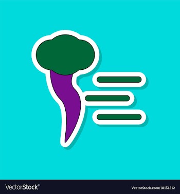 Paper sticker on stylish background tornado car vector image