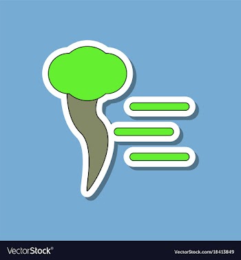 Paper sticker on stylish background tornado car vector image