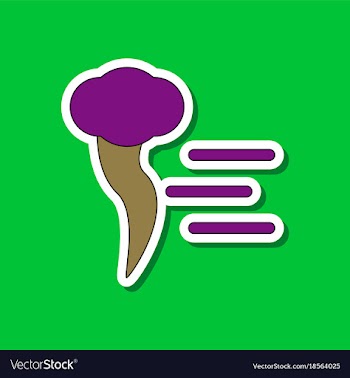 Paper sticker on stylish background tornado car vector image