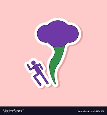 Paper sticker on stylish background tornado human vector image