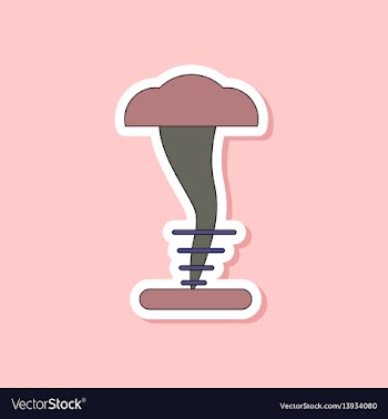 Paper sticker on stylish background tornado vector image
