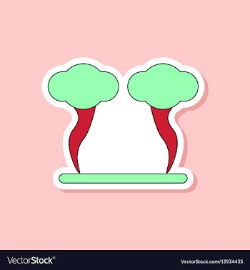 Paper sticker on stylish background tornado vector image