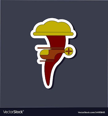 Paper sticker on stylish background tornado vector image