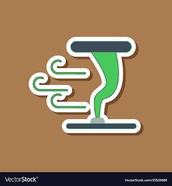 Paper sticker on stylish background tornado vector image
