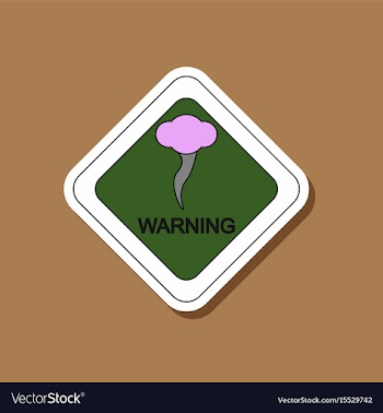 Paper sticker on stylish background tornado vector image