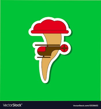 Paper sticker on stylish background tornado vector image