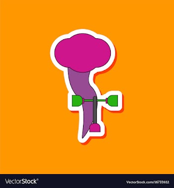 Paper sticker on stylish background tornado vector image