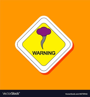 Paper sticker on stylish background tornado vector image