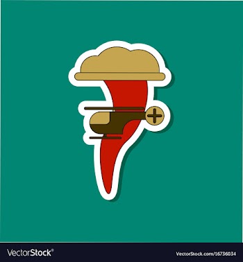 Paper sticker on stylish background tornado vector image