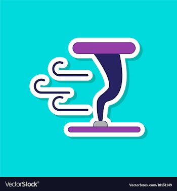 Paper sticker on stylish background tornado vector image
