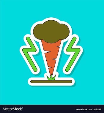 Paper sticker on stylish background tornado vector image