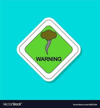Paper sticker on stylish background tornado vector image