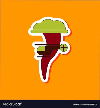Paper sticker on stylish background tornado vector image