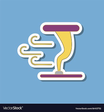 Paper sticker on stylish background tornado vector image