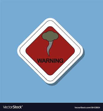 Paper sticker on stylish background tornado vector image