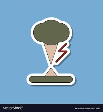 Paper sticker on stylish background tornado vector image