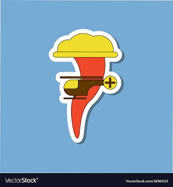 Paper sticker on stylish background tornado vector image