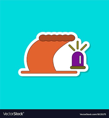Paper sticker on stylish background tsunami alarm vector image