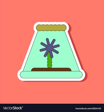 Paper sticker on stylish background tsunami island vector image