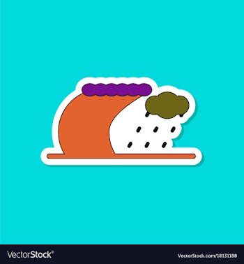 Paper sticker on stylish background tsunami storm vector image