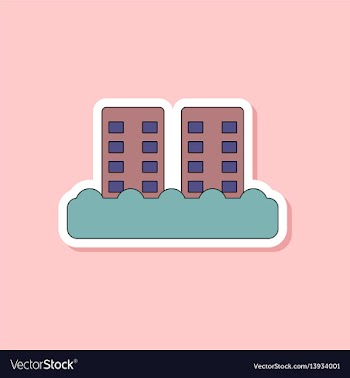 Paper sticker on stylish background tsunami vector image