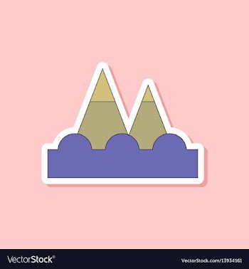 Paper sticker on stylish background tsunami vector image