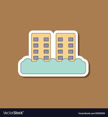 Paper sticker on stylish background tsunami vector image