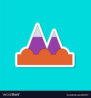 Paper sticker on stylish background tsunami vector image