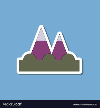 Paper sticker on stylish background tsunami vector image
