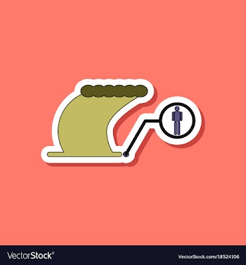 Paper sticker on stylish background tsunami vector image
