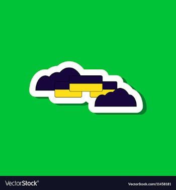 Paper sticker on stylish background Ukrainian flag vector image