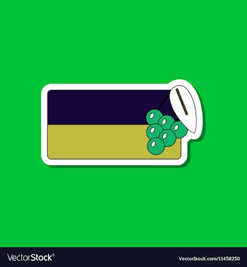 Paper sticker on stylish background Ukrainian flag vector image