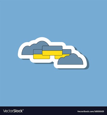 Paper sticker on stylish background ukrainian flag vector image