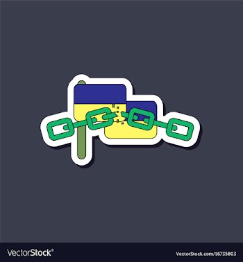 Paper sticker on stylish background ukrainian flag vector image