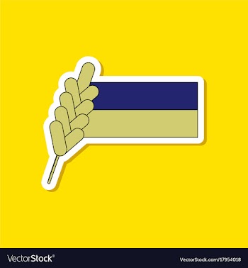 Paper sticker on stylish background ukrainian flag vector image