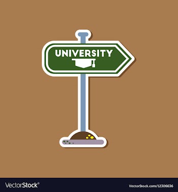 Paper sticker on stylish background University vector image