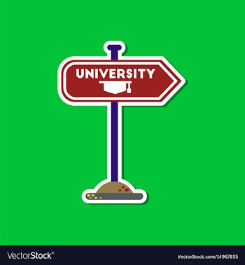 Paper sticker on stylish background university vector image