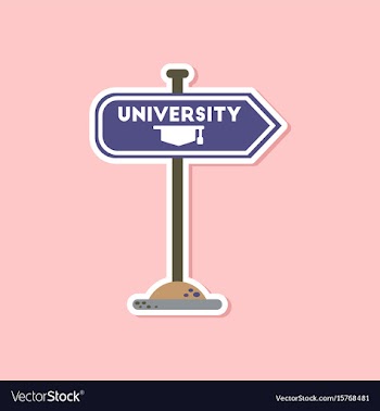 Paper sticker on stylish background university vector image