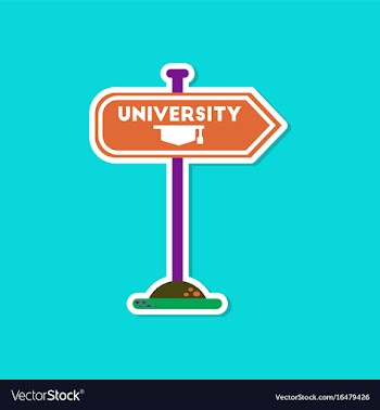 Paper sticker on stylish background university vector image