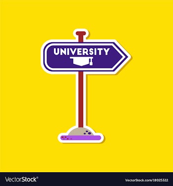 Paper sticker on stylish background university vector image