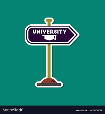 Paper sticker on stylish background university vector image