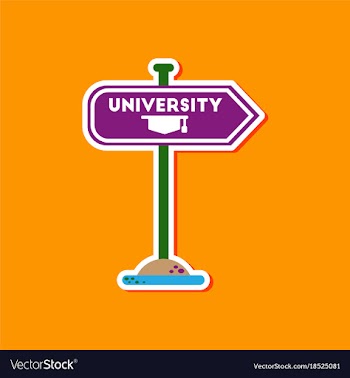 Paper sticker on stylish background university vector image
