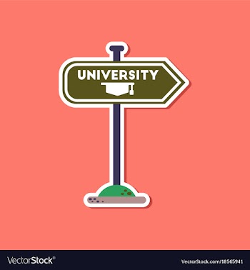 Paper sticker on stylish background university vector image