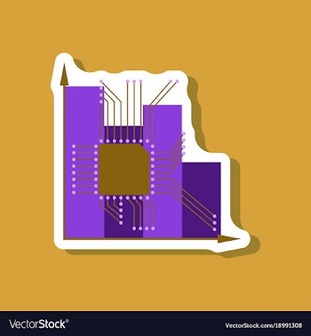 Paper sticker on stylish background vector image