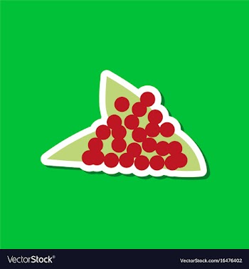 Paper sticker on stylish background viburnum vector image