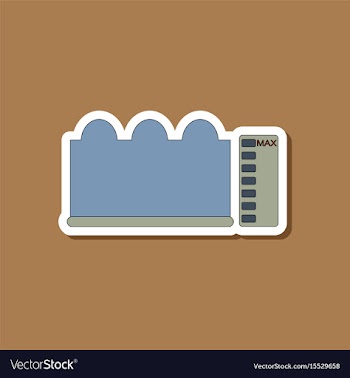 Paper sticker on stylish background wave height vector image