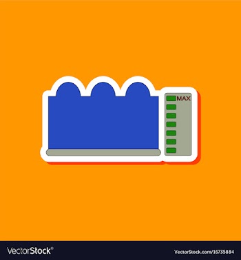 Paper sticker on stylish background wave height vector image