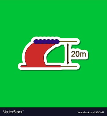 Paper sticker on stylish background wave height vector image